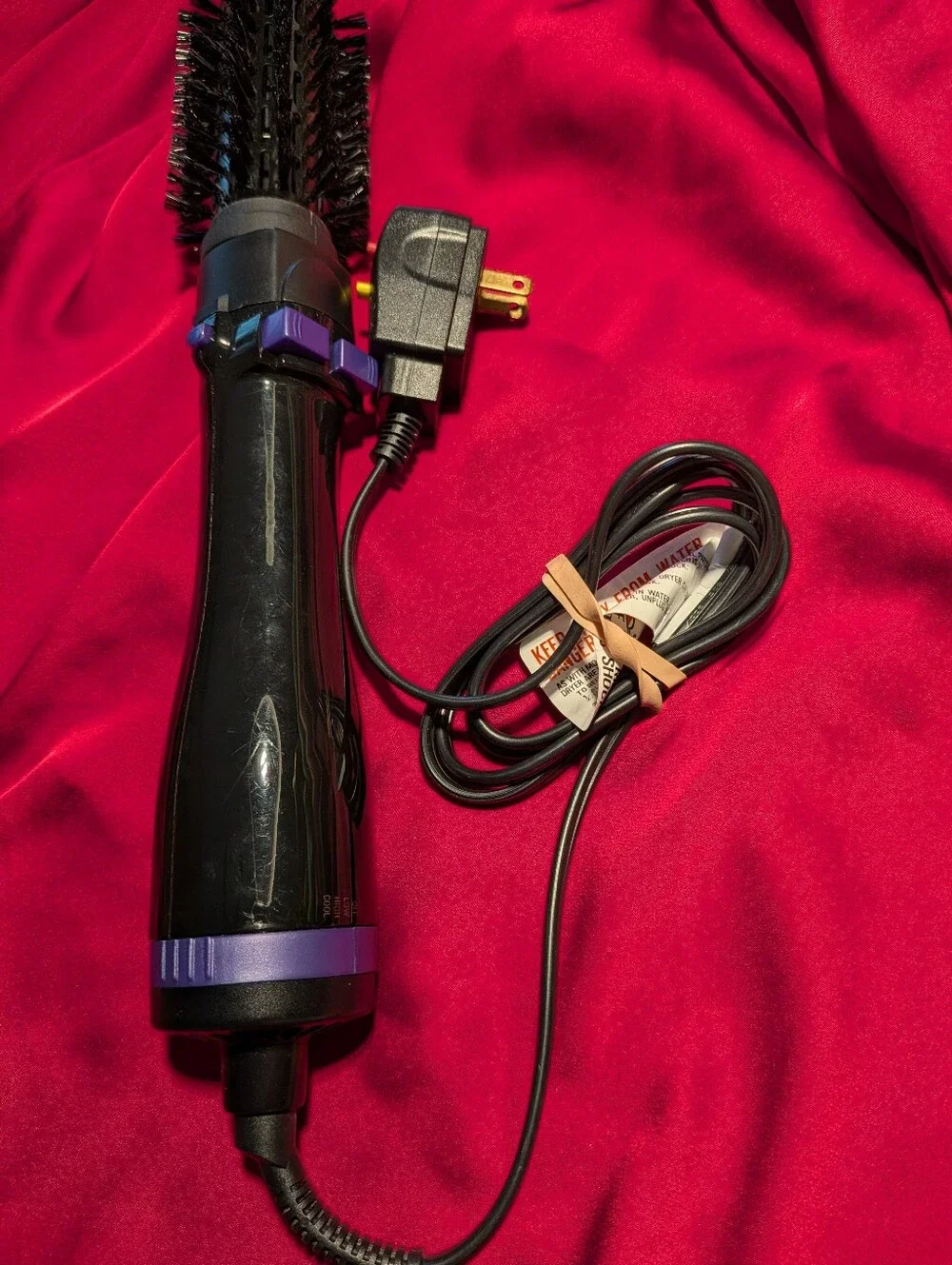 Conair Black and Purple Hot Air Styling Brush - Hair Dryer Brush